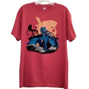 Smart Blanks Anime Tee Shirt Men's Size L Red Short Sleeves